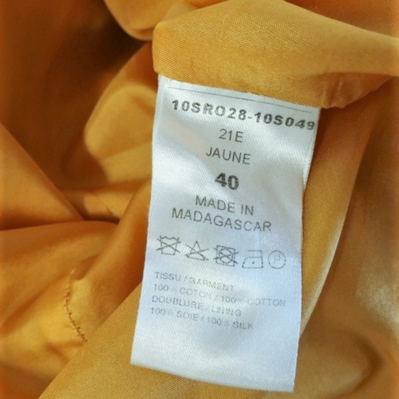 Chloe Dress Marigold Yellow Puff Sleeve Sz 40 - Picture 7 of 7